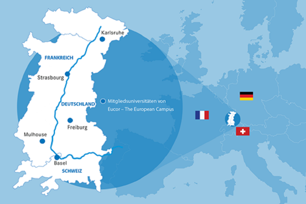 EUCOR Region: Deutschland, Frankreich und Schweiz