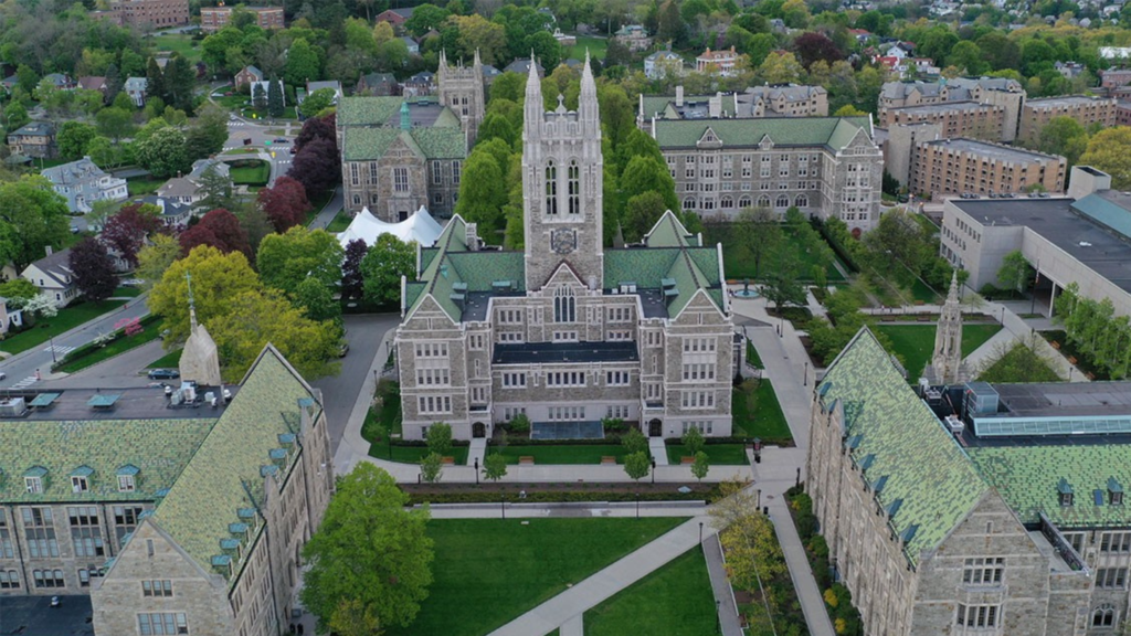 Vogelperspektive der Universität in Boston